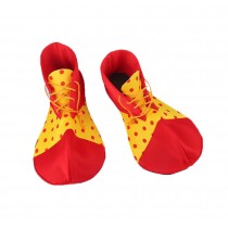 Cloth Clown Shoes Pretend Games Shoes For Adults Party Clown Costume Supplies, Red and Yellow