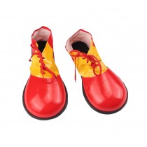 Artificial Leather Clown Shoes Pretend Games Shoes For Adults Party Clown Costume Supplies, Red