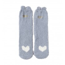 3 Pack Meow Pattern Plush Cozy Slipper Socks Winter Soft Christmas Hospital Socks for Womens
