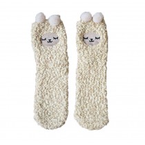 2 Pack Cute Sleeping Sheep Soft Warm Plush Cozy Slipper Socks for Womens Winter Indoor