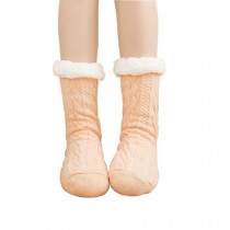 Warm Fuzzy Warm Thick Cozy Slipper Socks With Grippers for Christmas Gift Winter Warm, Skin tone