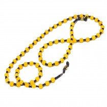 Vintage Sunglasses Straps Eyeglass Chains and Cords Beads Eyeglasses Holder Eyeglass Chains for Women, Yellow