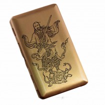 Chinese Style Brass Cigarette Case Metal Cigarette Storage Case Holder Creative Thin Cigarette Holder Box
