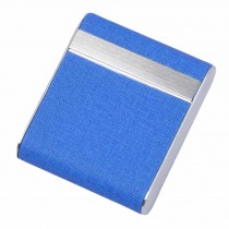 Men's Metal Cigarette Case PU Cigarette Box Cig Holder Box, Blue