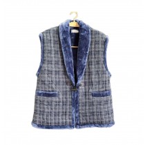 [L Size] Men's Winter Warm Vest Flannel Japanese Style Outerware Indoor/Outdoor Waistcoat, #1