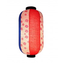 Japanese-style Paper Lantern Handmade Blue and Red Flowers Hanging Lampshade Decorative Home Restaurant