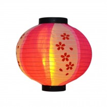 Japanese-style Paper Lantern Handmade Rose red Sakura Hanging Lampshade Decorative Home Restaurant Round