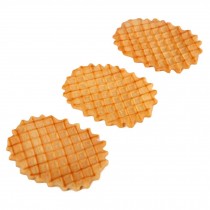 Waffle - 3 Pieces Artificial Cookie Fake Biscuits Food Display Props Party Decor