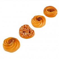 Nut Cookies - 4 Pcs Artificial Cookie Fake Biscuits Simulation Food Decoration