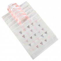 Hearts - 50 Pieces Plastic Shopping Bags Gift Bag Boutique bags with handles