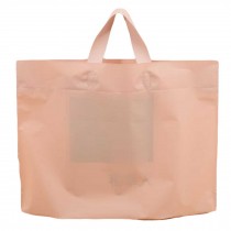 Apricot - 50 Pieces Plastic Shopping Bags Gift Bag Clear Boutique Bags Carry bag