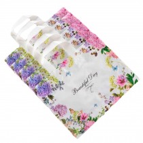 Flower - 50 Pcs Plastic Boutique Bags Retail Merchandise Shopping Bags Gift Bags