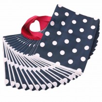 Blue Polka Dot - 48 Pieces Plastic Retail Shopping Bags Boutique Bags Tote Bag