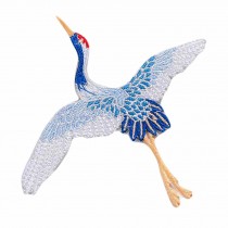 1 Pcs Chinese Style Crane Embroidered Applique DIY Clothing Decoration Applique Patch