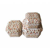 Tinplate Empty Boxes Reusable Tins Jewelry Pill Candy Storage Case - Pumpkin pattern, Set of 3
