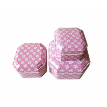 Tinplate Empty Boxes Reusable Tins Jewelry Pill Candy Storage Case - Floral pattern, Set of 3