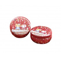 Reusable Small Empty Tins Candy Box for Party Wedding Exquisite Jar 5 Packs, Red