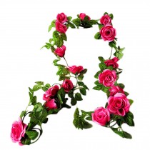 [Rose red rose] Artificial Flower Vines Fake Flowers Decor For Home/Party