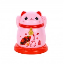 Portable Toothpick Holder Dispenser Lovely Pink Lucky Cat Creative Home Decor Plastic Toothpick Case
