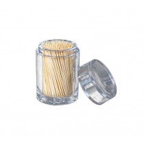 Transparent Plastic Round Toothpick Dispenser Thick Toothpick Holder for Home/Restaurant/KTV, 3 Pack