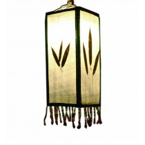 National Style Cloth Lantern With Tassel Creative Handmade Home Decor Painted Lamp Shade, White