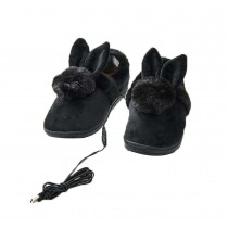 [Black Rabbit] Heating Shoes Warm USB Electric Heated Slipper usb Foot Warmer for Winter 24cm