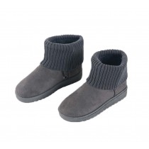 [Grey] Heating Shoes Warm USB Electric Heated Boots usb Foot Warmer for Winter 24cm