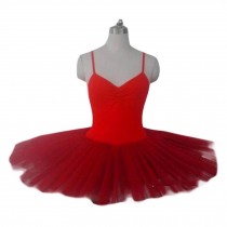 Girls Ballet Dress Kids Ballet Dance Tutu Princess Dress Ballerina Costumes, Red