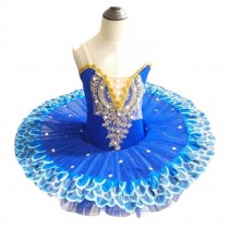 Girls Sequined Ballet Tutu Dress Kids Flower Skirt Ballerina Glittering Dancewear Costumes