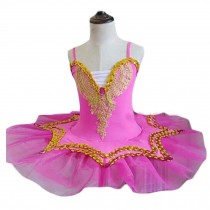 Kids Ballet Dance Dress Swan Tutu Skirt Sequins Girls Dance Dress Performance Costumes