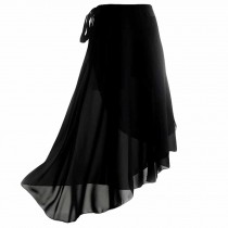 Adult Ballet Skirt Wrap Over Chiffon Scarf Women Dance Leotard Tutu Skirt ,Black,80cm