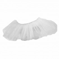 Women Swan Ballet Tutu Skirt Hard Organdy Performance Leotard Mini Skirt Dance Costume, White 34cm