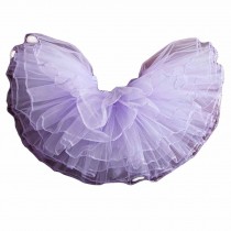 Kids 4-Layers Ballet Bubble Tutu Skirt for Girls Dance Party Costumes Prom Dress up , Purple 22cm