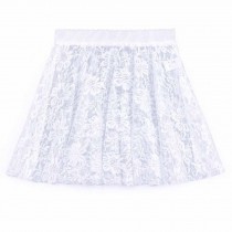 Girls Cute Lace Ballet Tutu Skirt for Dance, Gymnastics and Ballet, White 30cm
