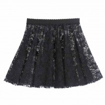 Girls Cute Lace Ballet Tutu Skirt for Dance Dress Up Costumes, Black 30cm