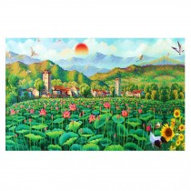 500 Piece Jigsaw Puzzle for Adults Wooden Puzzle Chinese Paintings Lotus