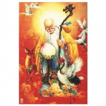 500 Piece Jigsaw Puzzle for Adults Wooden Art Puzzle Game Chinese Painting, the God of Longevity