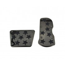 2 Pcs Stainless Steel Gas Clutch Brake Pedal Cover Nonslip Pedal Cover BLACK
