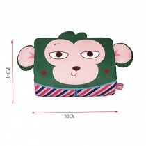 Cartoon Monkey Breathable Lumbar Support/Back Cushion Memory Foam, Green