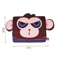 Cartoon Monkey Breathable Lumbar Support/Back Cushion Memory Foam, Brown