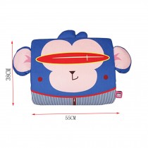 Cute Cartoon Monkey Breathable Lumbar Support/Back Cushion Memory Foam, Blue