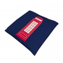 British Style Cotton Square Seasons Car Seat Cushions, Telephone Booth