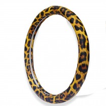 Classic Leopard Design Girl Steering Wheel Cover,Noble Imperial Gold