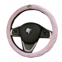 Handlebars Sets Fashion Car Supplies Non - slip Car Steering Wheel Sets ,Pink