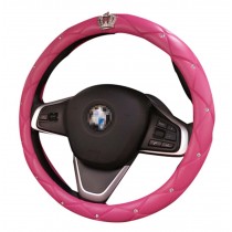 Fashion Handlebars Sets Car Supplies Car Steering Wheel Cover,Rose Red