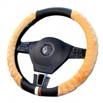 Winter Fashion Car Steering Wheel Cover Plush Anti-Skid Handlebar Set