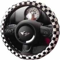 Black And White Squares Steering Wheel Cover Leather Steering Wheel Cover
