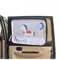 Lovely Cartoon Horse Car Curtain Sunshade Drape Visor Car Window Curtain
