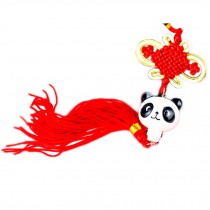 Creative Decoration Chinese Knot Tassel Panda Shaped Hang Decor for Car, E