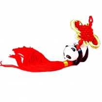 Creative Decoration Chinese Knot Tassel Panda Shaped Hang Decor for Car, F